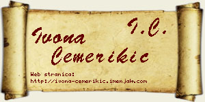 Ivona Čemerikić vizit kartica